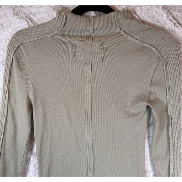 We The Free People Top Women XS Beige Knit Tunic Cotton Blend‎ Stretch - Picture 5 of 9
